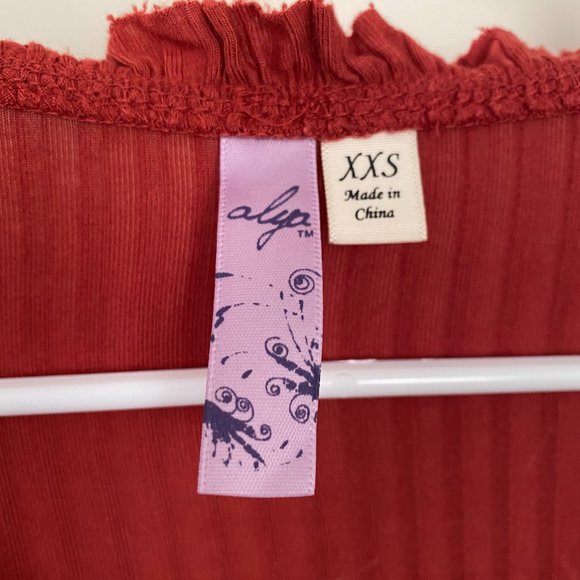 XXS Francesca's Burnt Orange Long Sleeve Shirt - Picture 3 of 4